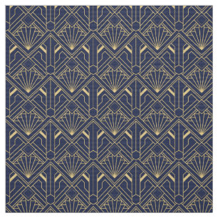 Fabric - Lilac and Gold Art Deco Seamless Design