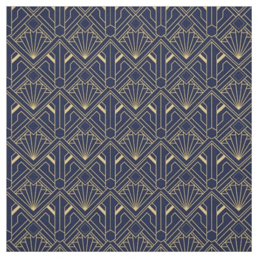 Fabric - Lilac and Gold Art Deco Seamless Design