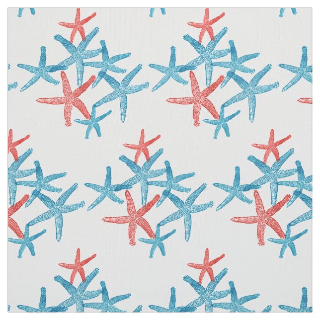 fabric Nautical starfish snowflake Christmas (Swatch)