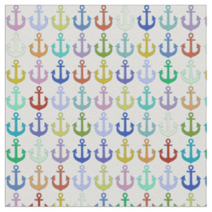 fabric of colorful sailor anchors pattern