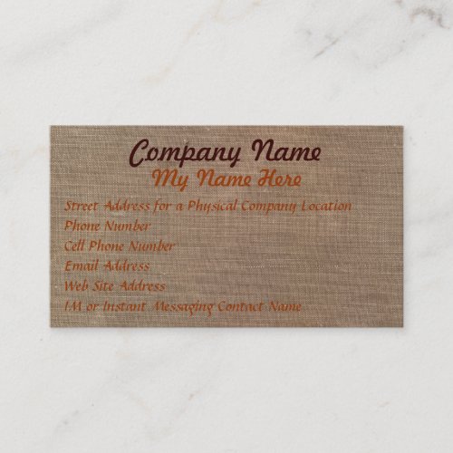 FABRIC PAPYRUS Business Cards