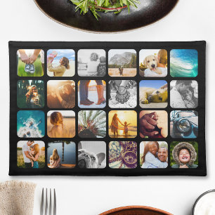 Fabric Placemat 24 Photo Rounded Template