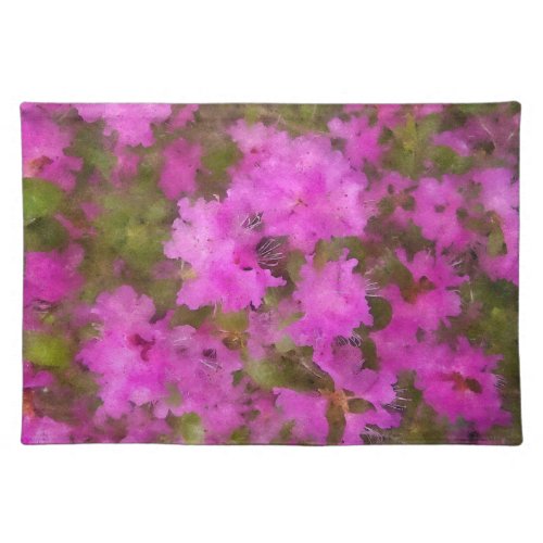Fabric Placemat Purple Rhododendrons