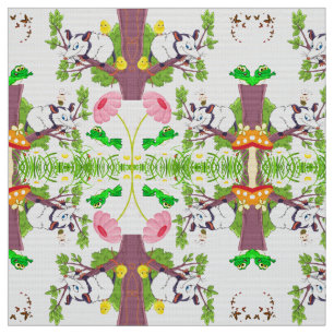 Fabric, Possum Chicks Frog Floral Fabric