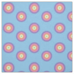Fabric - Rainbow circles on Blue