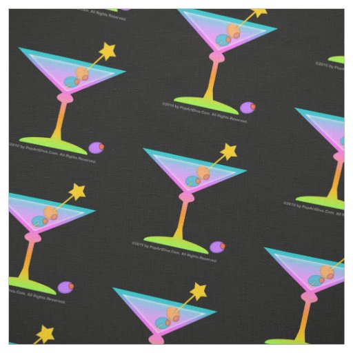 FABRIC - RAINBOW MARTINI COCKTAIL