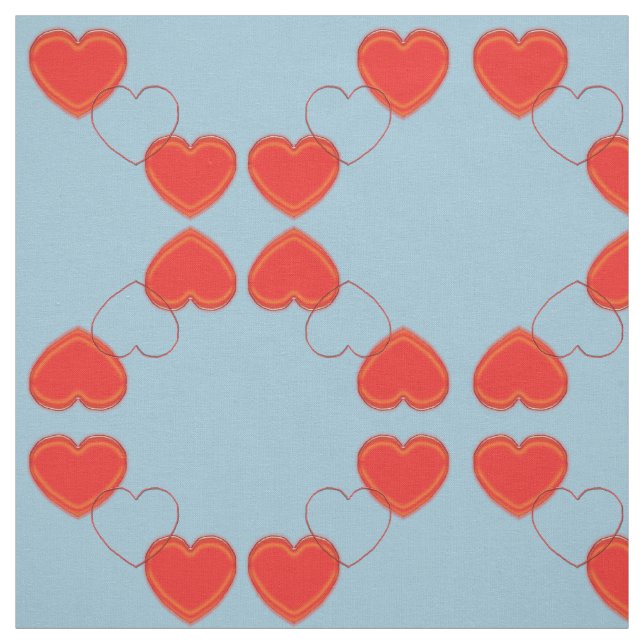 Fabric - Reflected Hearts (Swatch)