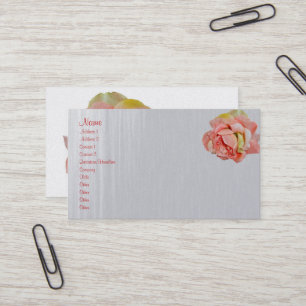 Fabric Roses Coordinating Items Business Card
