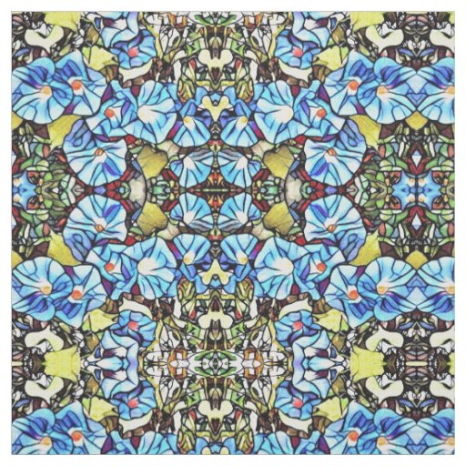 Fabric - SG Blue Morning Glories