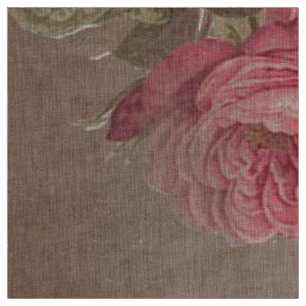 Fabric shabby chic vintage antique roses french