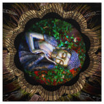 Fabric | Silver Sleeping Buddha Collage