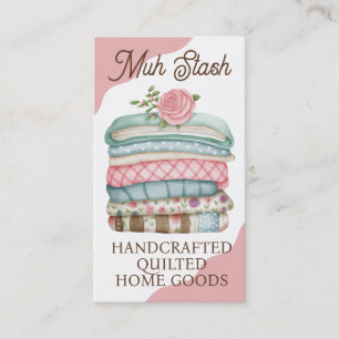 Fabric stack sewing seamstress quilter quilting business card
