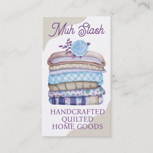 Fabric stack sewing seamstress quilter quilting business card