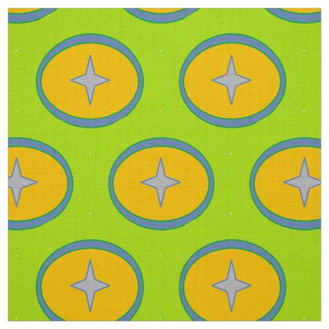 Fabric, star circle pattern fabric (Swatch)