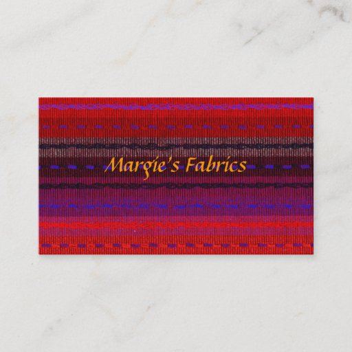 Customizable Fabric Store Business Card