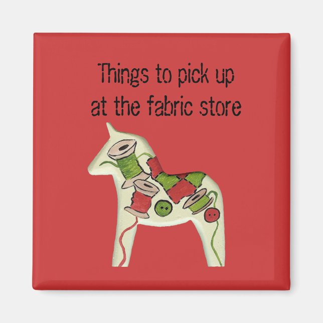 Fabric store list magnet (Front)