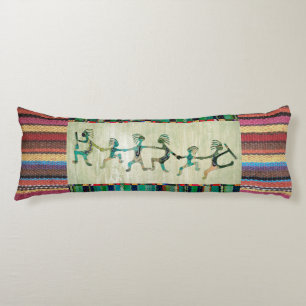 Fabric Stripes Pattern colored I + KOKOPELLI Body Pillow