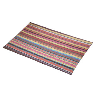 Fabric Stripes Pattern colored I + your ideas Placemat