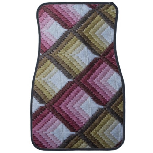 Fabric Tartan  Car Mats Front set of 2