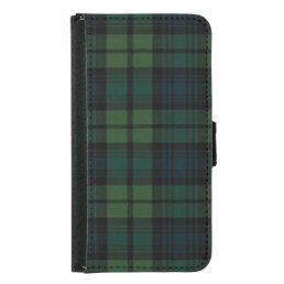 Fabric Tartan Galaxy S5 Wallet Case
