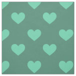 Fabric: Teal &amp; turquoise hearts Fabric