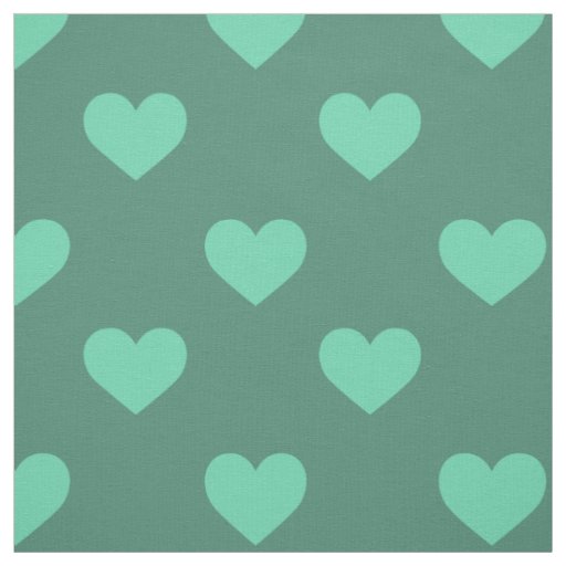 Fabric: Teal & turquoise hearts Fabric