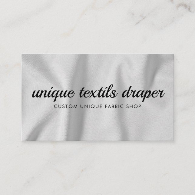 Fabric Textile Supplier Contact Business Card (Front)