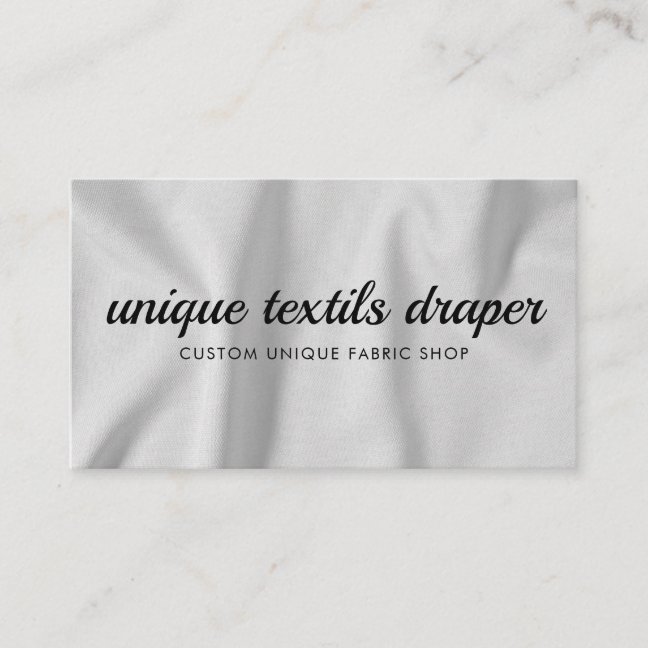 Fabric Textile Supplier Contact Business Card