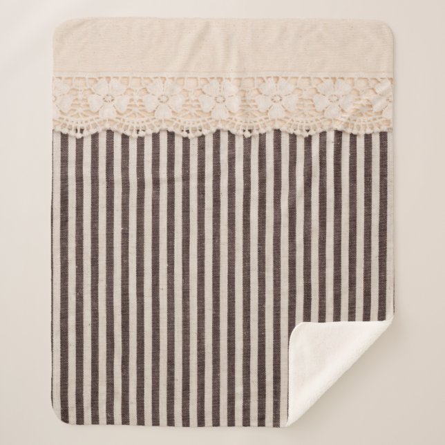 Fabric textile texture and lace for background sherpa blanket (Front)