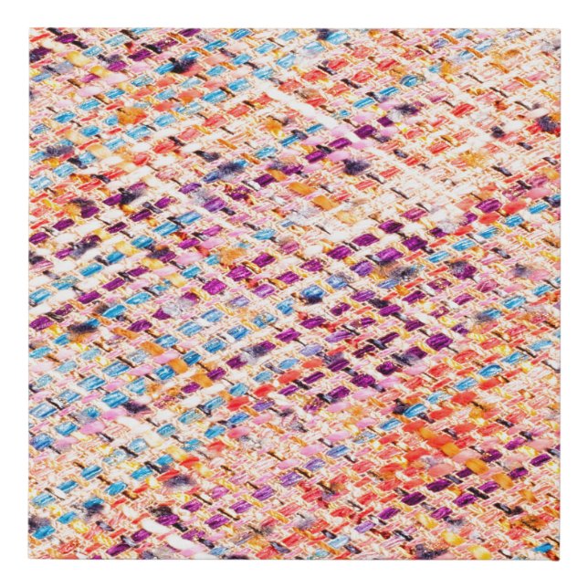 Fabric texture weave a large thread faux canvas print (Front)