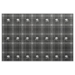 fabric Trendy skull black white plaid cool