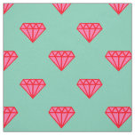 Fabric: Turquoise &amp; pink gemstones Fabric