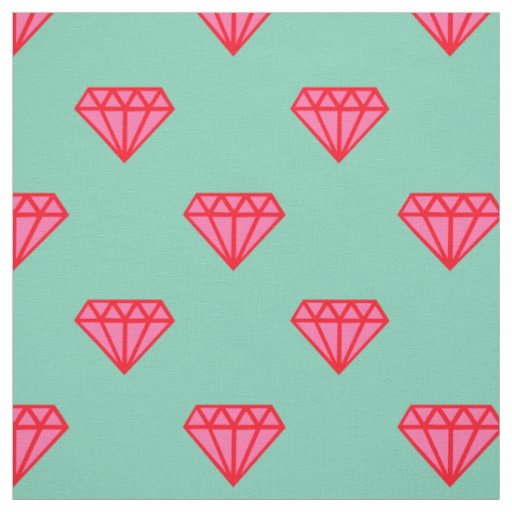 Fabric: Turquoise & pink gemstones Fabric