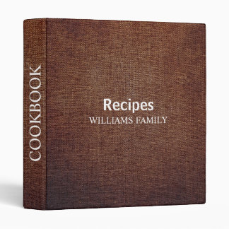 Fabric Vintage Personalized Cookbook 3 Ring Binder