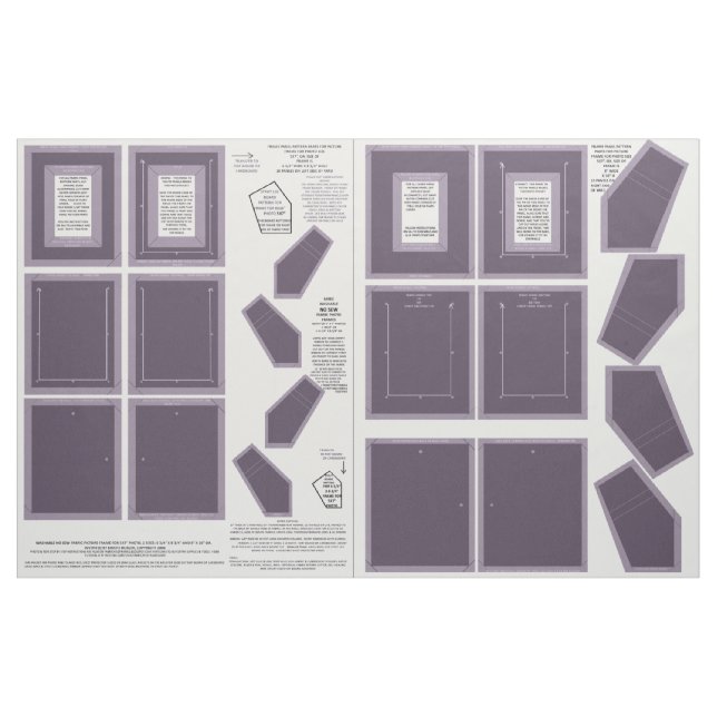 Fabric washable no sew lavender photo frame crafts (Yard)