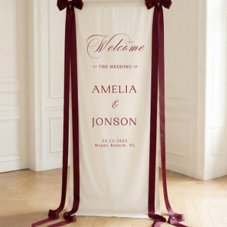 Fabric Wedding Welcome Sign Modern Wedding Welcome