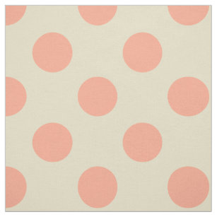 White Pink Polka Dot Fabric