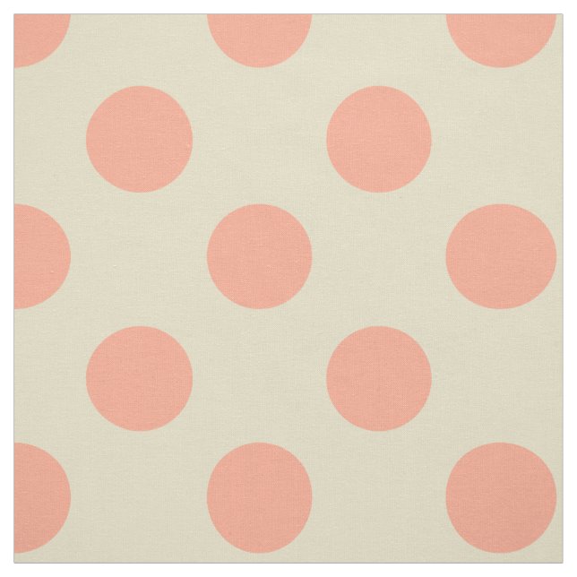Fabric: White & light pink polka dots Fabric (Swatch)