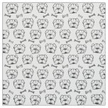Fabric with an english bulldog pattern