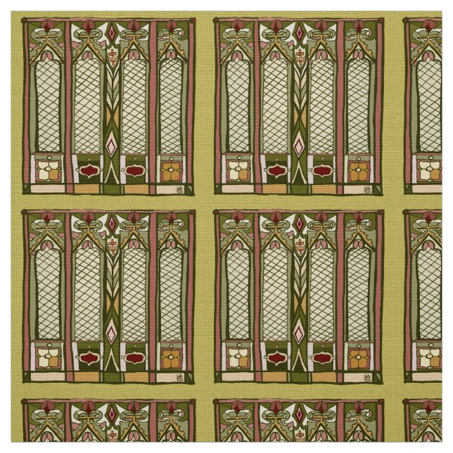 Fabric with " Arts and Crafts" Stylized Pattern (Swatch)