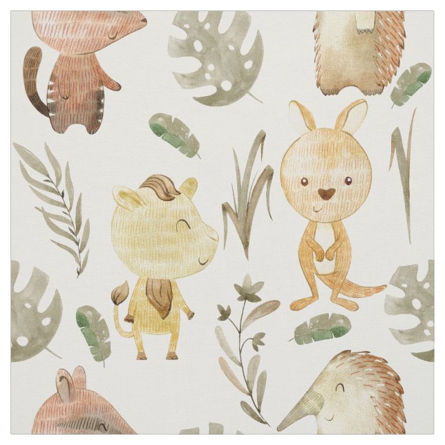 Fabric with australian animals for kids (Swatch)