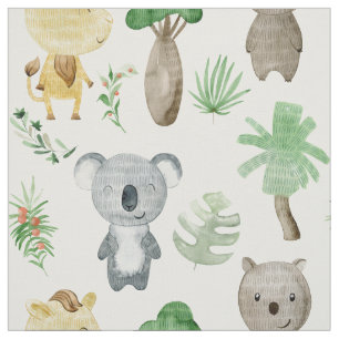 Fabric with australian animals for kids