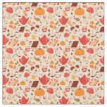 Fabric with autumn essentials pattern