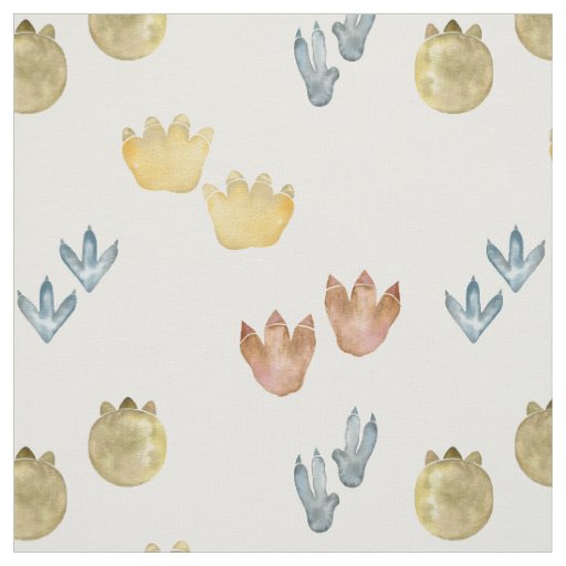 Fabric with dinosaur paw prints
