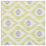Fabric with green ikat pattern