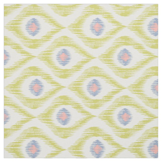 Fabric with green ikat pattern (Swatch)