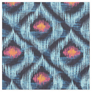 Fabric with ikat pattern