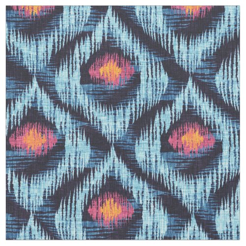 Fabric with ikat pattern