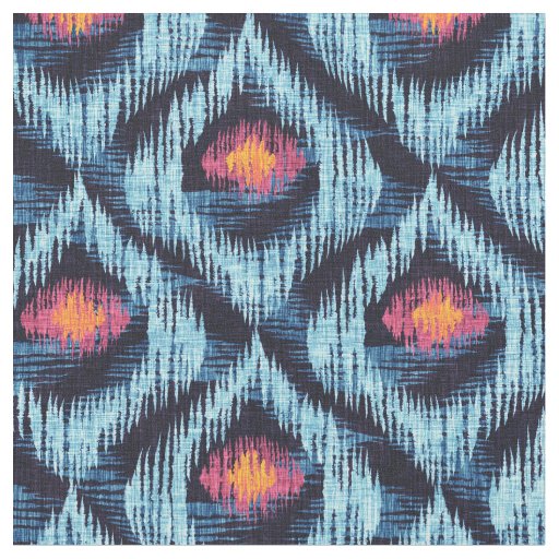 Fabric with ikat pattern