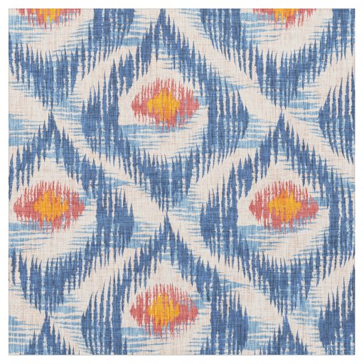 Fabric with ikat pattern